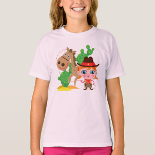Cowgirl und Pferd T-Shirt