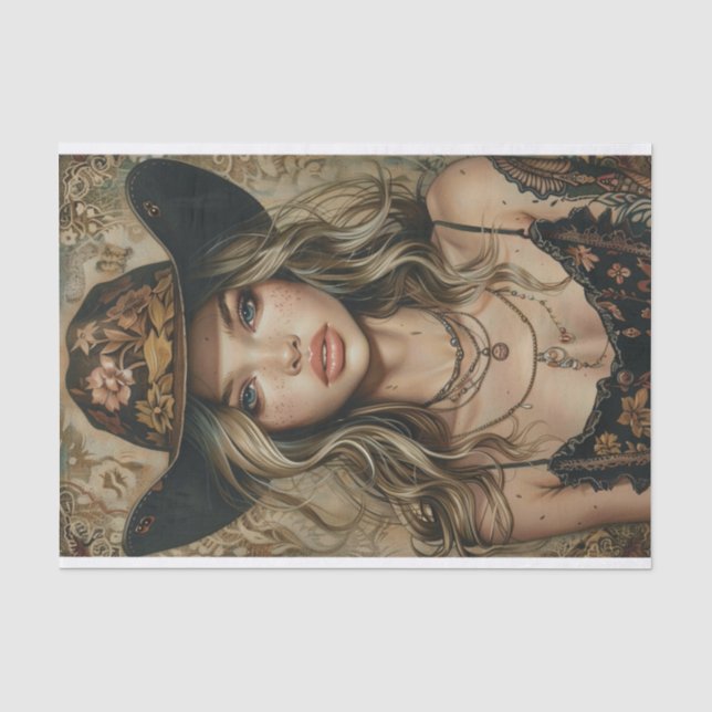 Cowgirl Vibes17 Seidenpapier (Vorderseite)