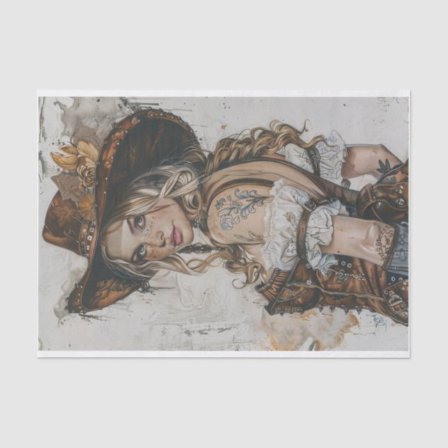Cowgirl Vibes27 Seidenpapier (Vorderseite)