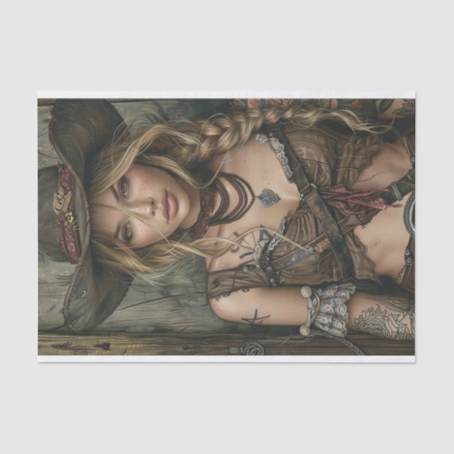 Cowgirl Vibes 21 Seidenpapier (Vorderseite)