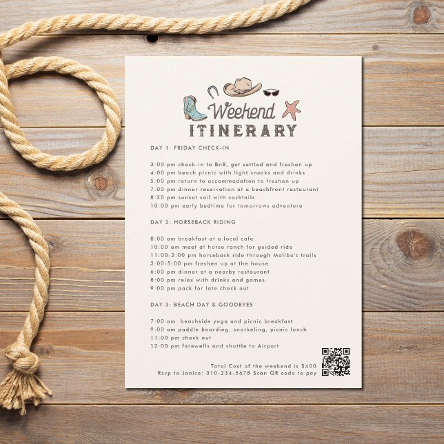 Cowgirl Weekend Tour an der Küste Einladung (Von Creator hochgeladen)