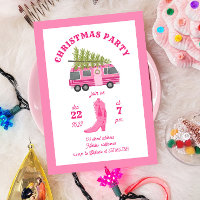 Cowgirl Weihnachten Party Pink RV Camper