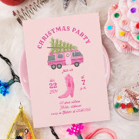 Cowgirl Weihnachten Party RV Pink Camper