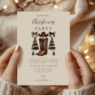 Cowgirl Western Bow Weihnachten Einladung