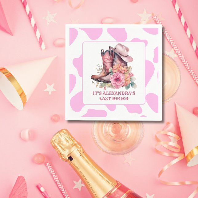 Cowgirl Western Last Rodeo Junggeselinnen-Abschied Serviette (Von Creator hochgeladen)