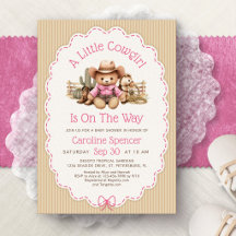 Cowgirl Western Mädchen Rosa Babyparty