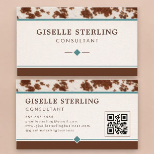 Cowgirl Western QR-Code Visitenkarte