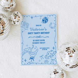 Cowgirl Whimsical Geburtstag Einladung