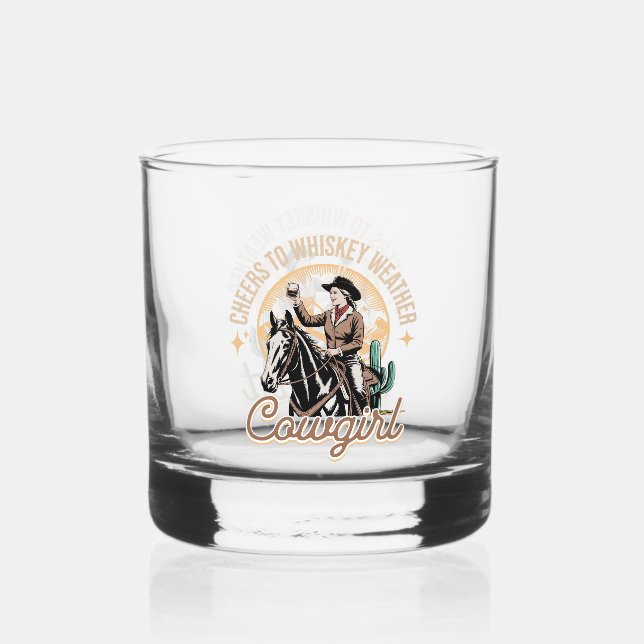 Cowgirl  whiskyglas (Vorderseite)