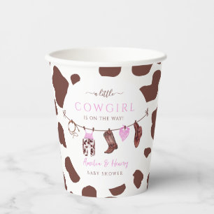 Cowgirl Wild West Rodeo Western Girl Dusche Pappbecher