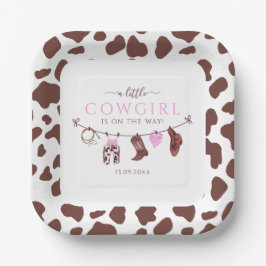 Cowgirl Wild West Rodeo Western Girl Dusche Pappteller