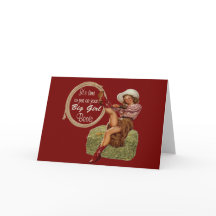 Cowgirl zieht dir große Stiefel an