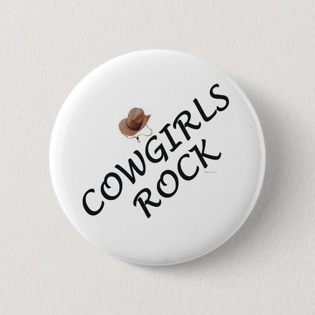 Cowgirls-Felsen Button (Vorderseite)