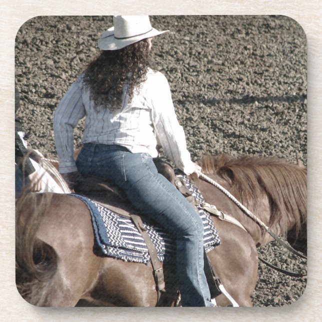 Cowgirls Getränkeuntersetzer (Vorderseite)