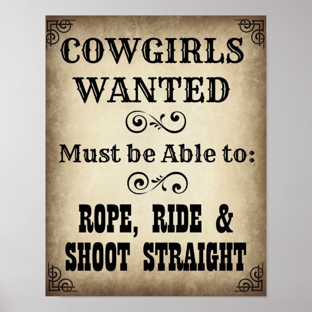 Cowgirls Gewollt Poster (Vorne)