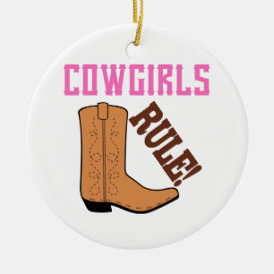 Cowgirls Keramik Ornament