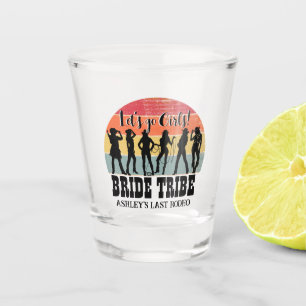 Cowgirls lasse Mädchen Vintag rustikales Wochenend Schnapsglas