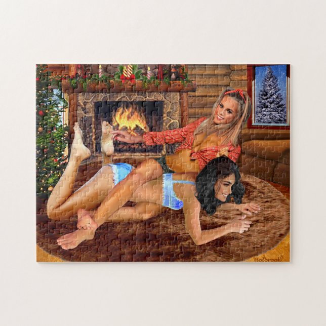 COWGIRLS LOG CABIN PLAY WRESTLING (Horizontal)