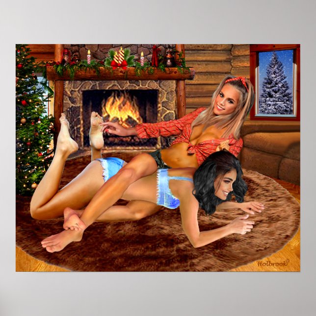 COWGIRLS LOG CABIN PLAY WRESTLING POSTER (Vorne)
