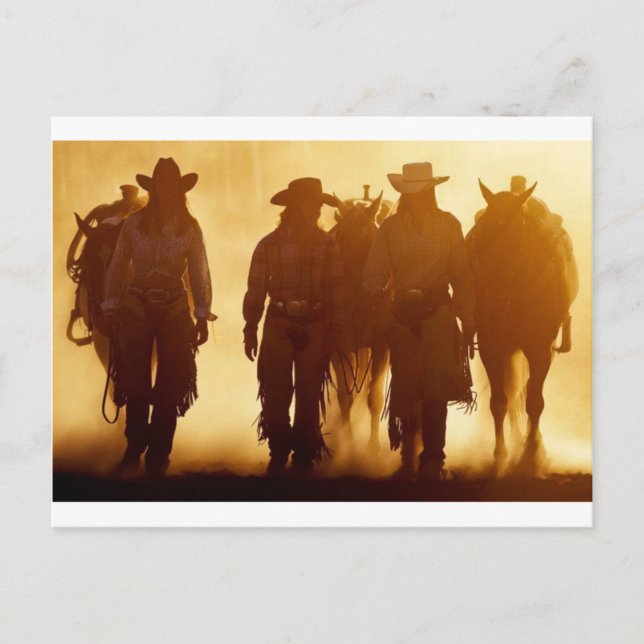Cowgirls Postkarte (Vorderseite)