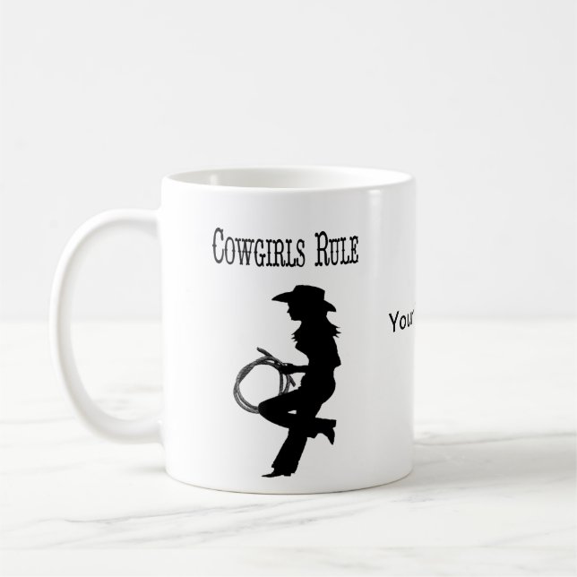 Cowgirls-Regel-Kaffeetasse Kaffeetasse (Links)