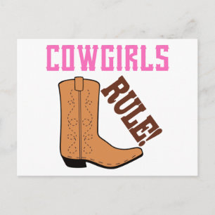Cowgirls-Regel Postkarte