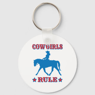 Cowgirls-Regel (rot/Blau) Schlüsselanhänger