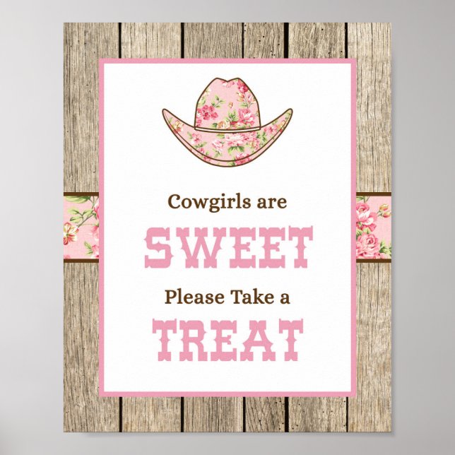 Cowgirls sind süß Bitte nehmen Sie eine Leckerei U Poster (Vorne)