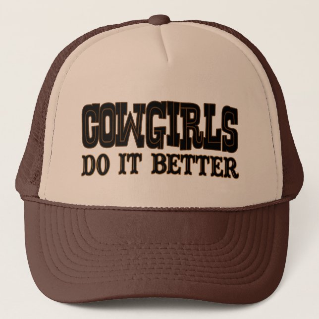 Cowgirls verbessert es truckerkappe (Vorderseite)