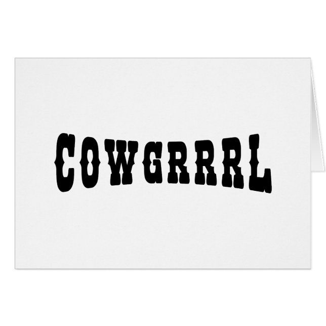 COWGRRRL CARD (Vorderseite (Horizontal))