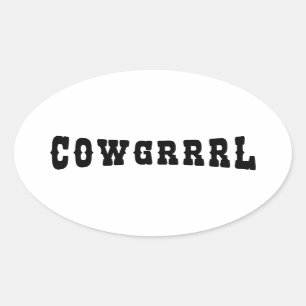 COWGRRRL OVALER AUFKLEBER