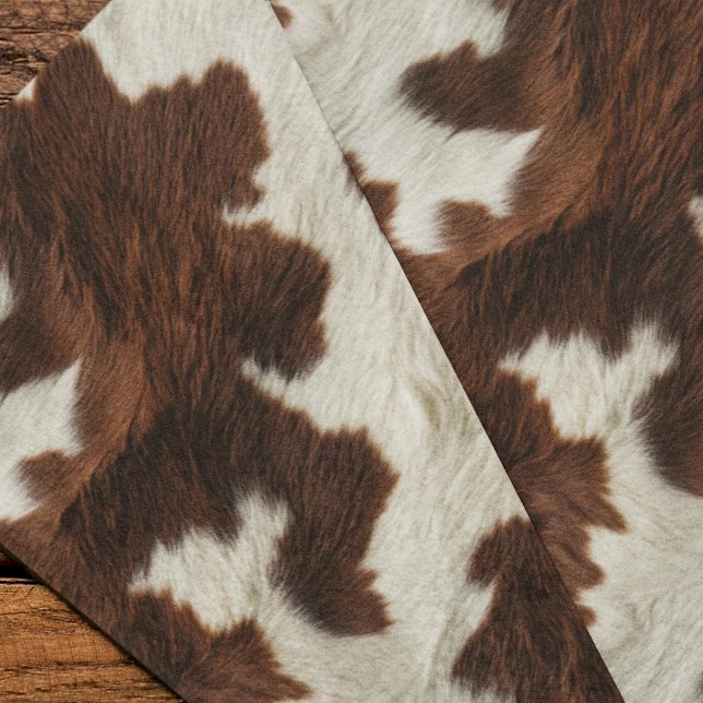 Cowhide Brown White Leather Kuh Fell Seidenpapier (Von Creator hochgeladen)