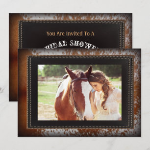 Cowhide Country Western Cowboy Brautparty Einladung