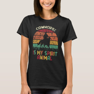 Cowhorse ist mein Geist Tier ein Mensch reitet ein T-Shirt