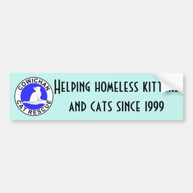 Cowichan Katzen-Rettungslogo Autoaufkleber (Vorne)