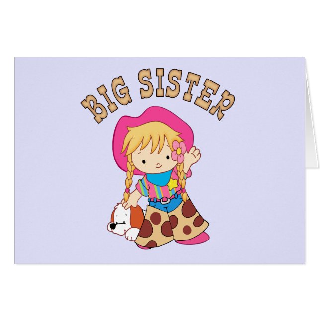 Cowkids Big Sister Blank Card (Vorderseite (Horizontal))