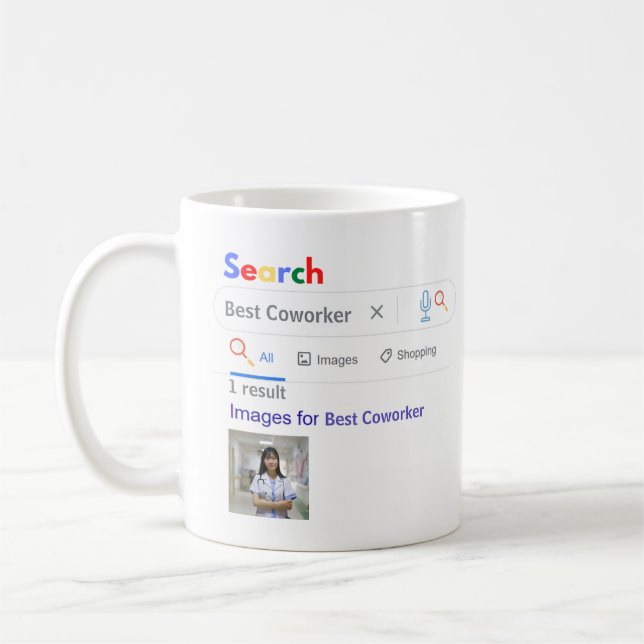 COWORKER GIft FUNNY World's BEST SUARCH Motor Kaffeetasse (Links)