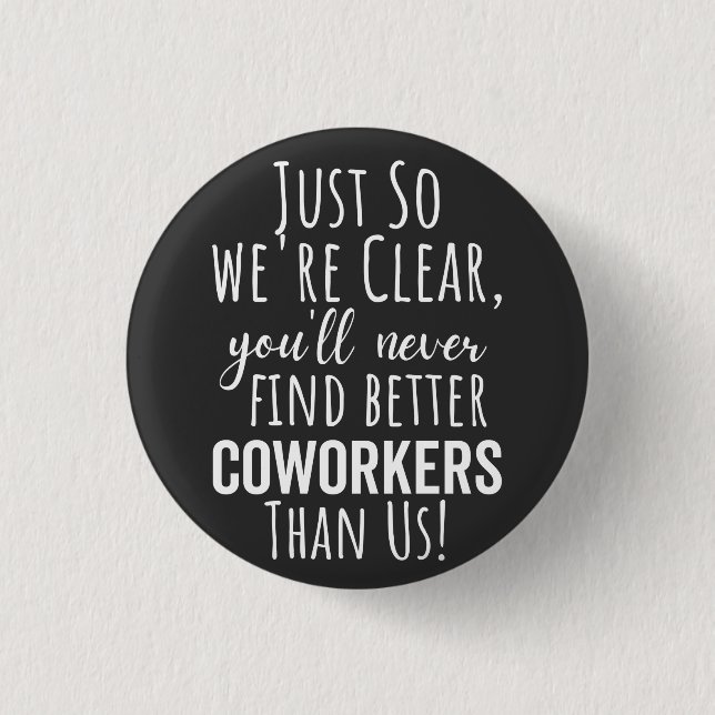 Coworker Goodbye | Umzug von Arbeitnehmern | Verla Button (Vorderseite)