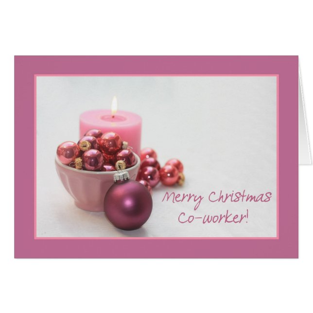Coworker joyeux christsmas ornements rose christm (Devant horizontal)