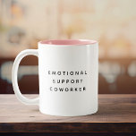 Coworker lustig Niedliches Trendangebot Zweifarbige Tasse<br><div class="desc">Eine unterhaltsame Art,  den Tag bei der Arbeit zu heitern! Diese Tasse der "Emotional Support Coworker" ist minimalistisch,  unglaublich witzig und absolut zuverlässig!</div>