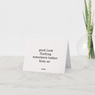 Coworker Verlassend Geschenk, Job Moving Card, Vie Dankeskarte
