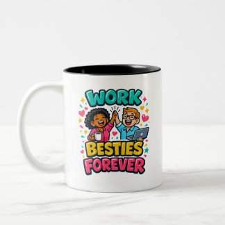 Coworkers Bestie Personalized Two-Tone Mug Zweifarbige Tasse