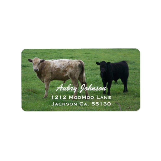 Cows Address Labels Adressaufkleber (Vorne)