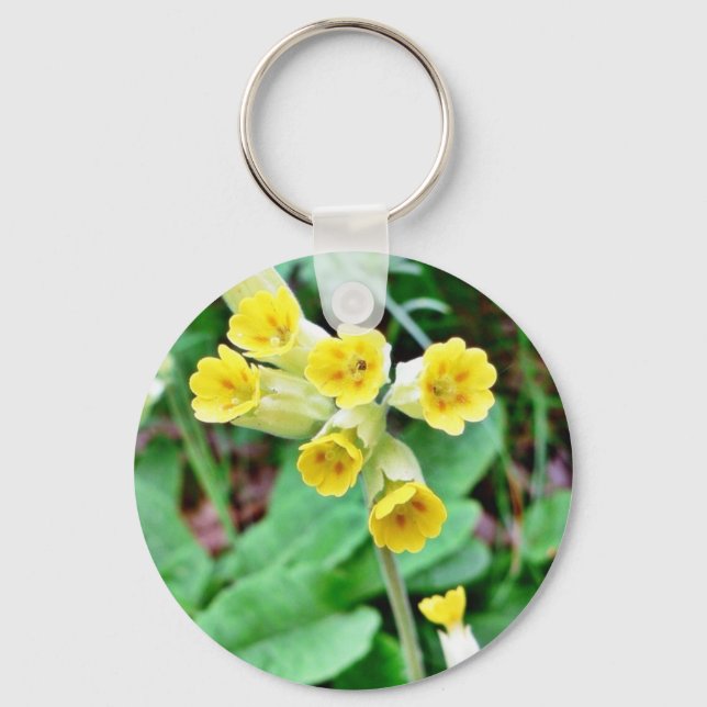 Cowslip Blume Schlüsselanhänger (Vorderseite)