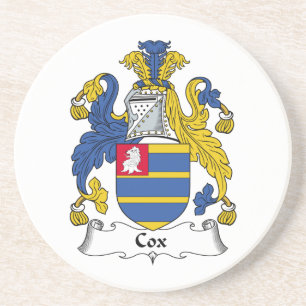 Cox-Familienwappen Sandstein Untersetzer