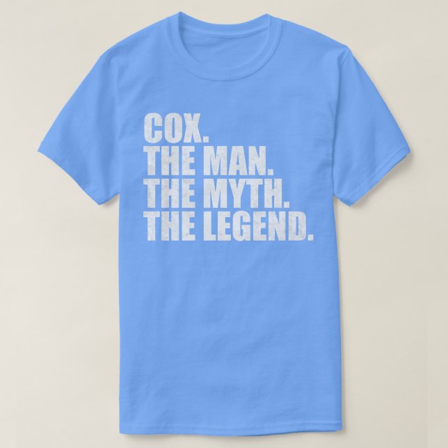 CoxCox Familienname Cox Nachname Cox Nachname Cox  T-Shirt (Design vorne)