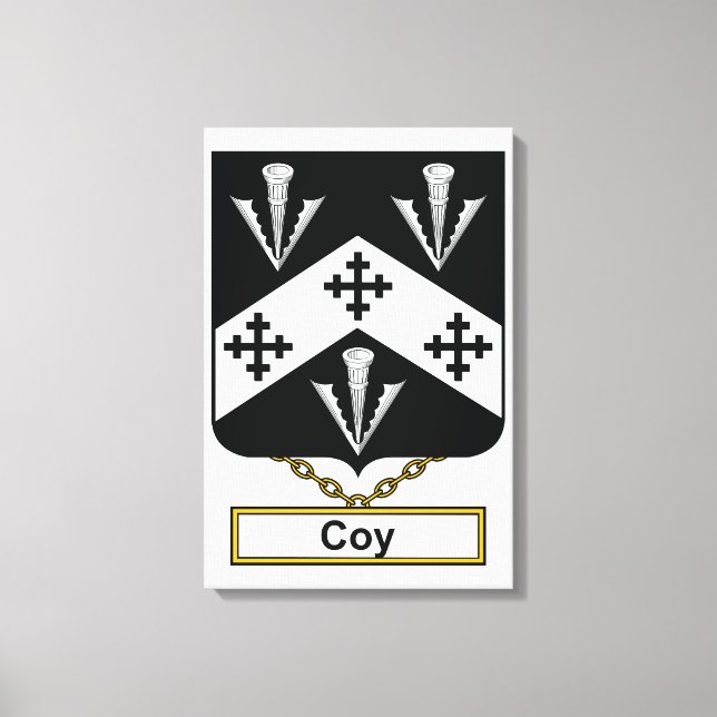 Coy Familienwappen Leinwanddruck (Vorderseite)