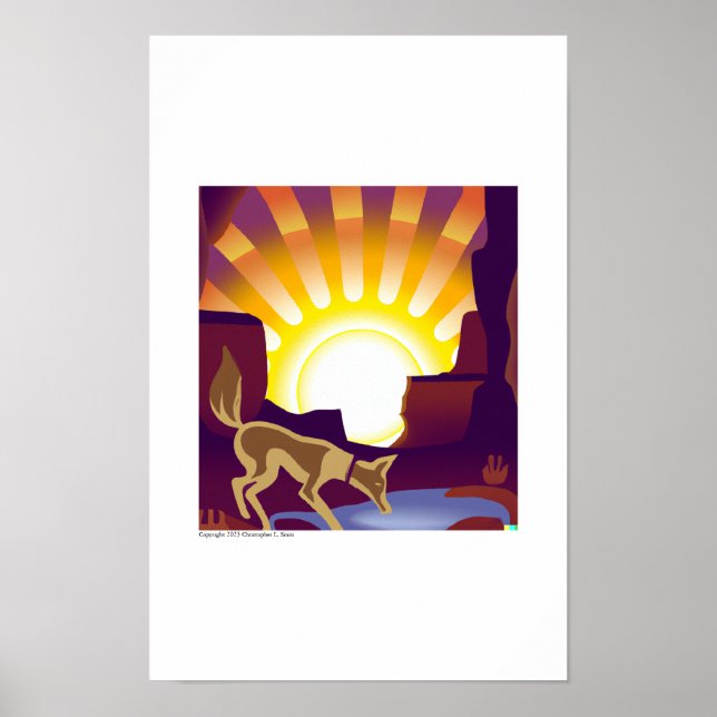 Coyote Canyon Sunrise Poster (Vorne)