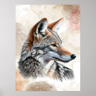 Coyote Coyote Country Cotattacore Rustikale Printw Poster