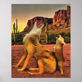 Coyote "Coyote Howling" Poster
